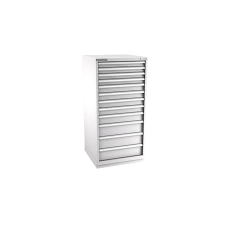 Champion Tool Storage Modular Tool Cabinet, 12 Drawer, Light Gray, Steel, 28 in W x 28-1/2 in D x 59-1/2 in H S27001201ILCFTB-LG